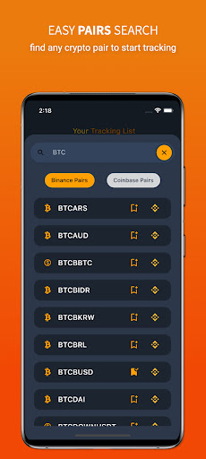 Crypto Alerts - Currency Tools Screen 2