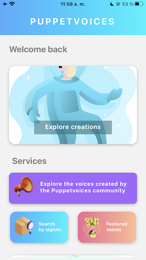 Android application Puppetvoices screenshort