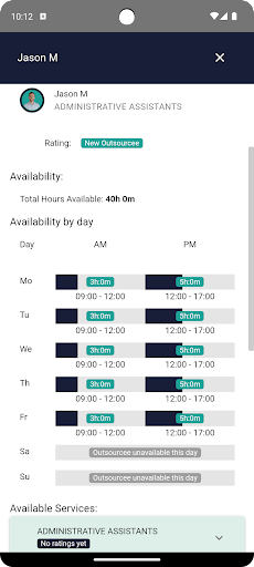OutsourceXtra Screen 2