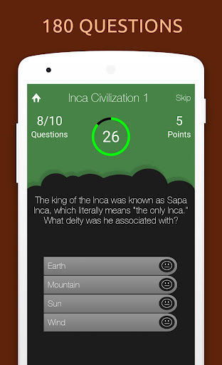 Android application Ancient History Quiz Test screenshort