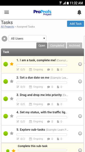 ProProfs Project Screen 2