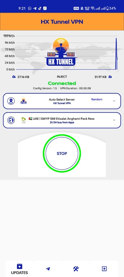 #6. HX Tunnel VPN (Android) Με: AWARE NPC