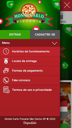 Android application Monte Carlo Pizzaria screenshort