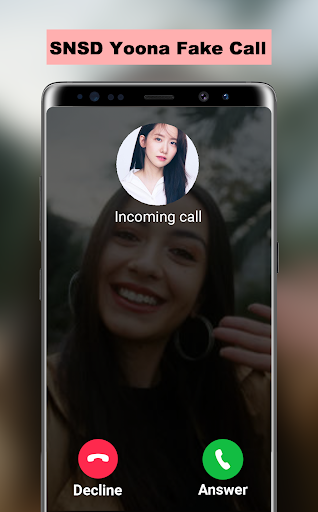 Android application SNSD Yoona Fake Call screenshort