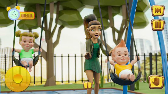 Twins Baby Mother Daycare Game Varies with device APK screenshots 2