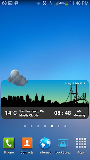 Metro Clock & Weather Screen 2