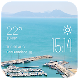 Port Said weather widget/clock icon