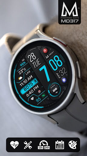 MD317 Digital Watch Face screenshot 2