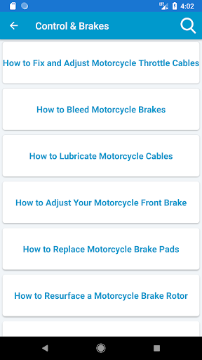 Motorcycle Repair Screen 3
