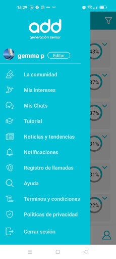 Android application Add Generación Senior screenshort