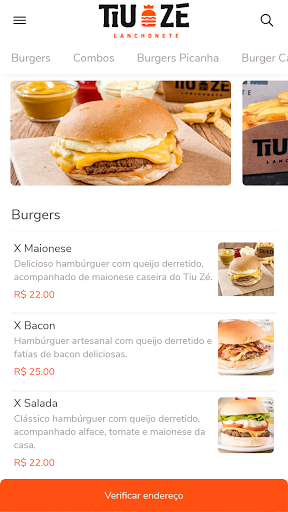 Android application Lanchonete do Tiu Zé screenshort
