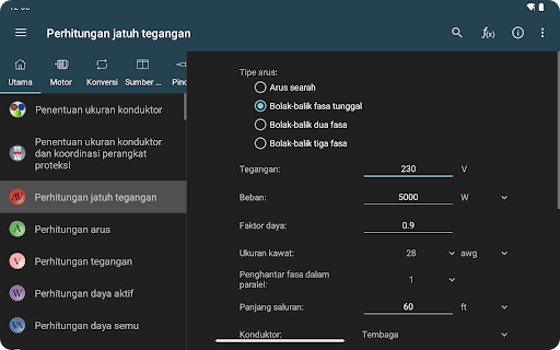 Perhitungan Kelistrikan screenshot 9