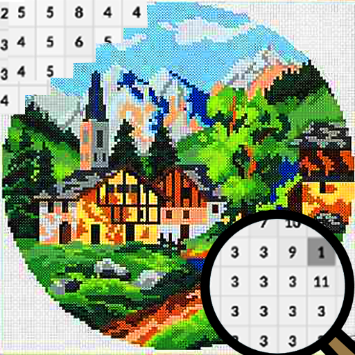 Cross Stitch Landscape Number logo