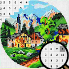 Cross Stitch Picture-Landscape Coloring 15.0