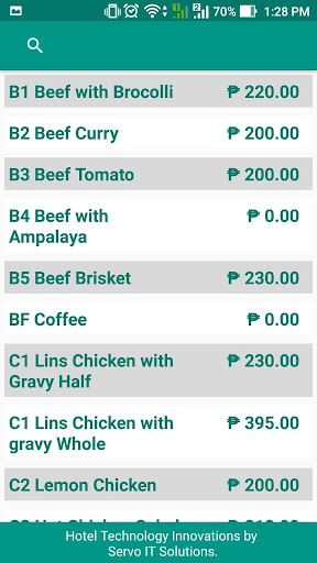 iServe Mobile Ordering App Screen 3