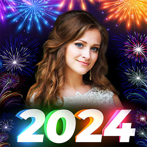 New Year photo frame 2024 logo