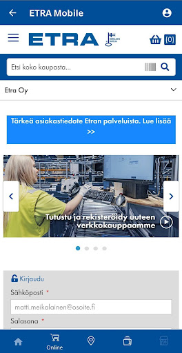 Etra mobiili Screen 3