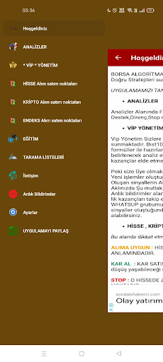 Android application Borsa Algoritma Forex&Kripto screenshort