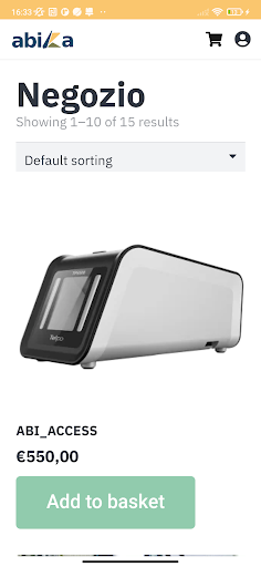 Android application Abika Ecommerce screenshort