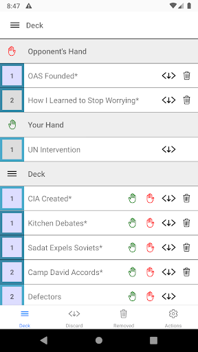 Android application TS Card Tracker screenshort