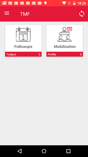 Android application TMF Mobilisation app screenshort