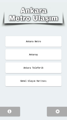 Android application Ankara Metro Ulaşım screenshort