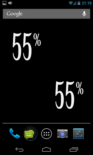 Android application Percentage battery widget screenshort