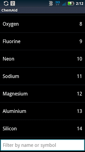 Android application ChemAid Periodic Table screenshort