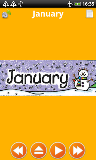 Android application Months for Kids Flashcards screenshort
