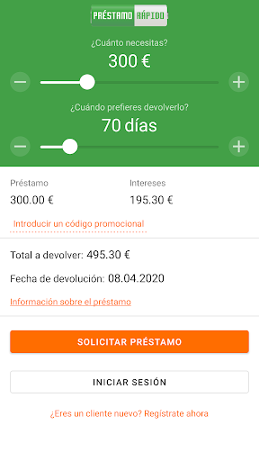 Android application Préstamo Rápido screenshort