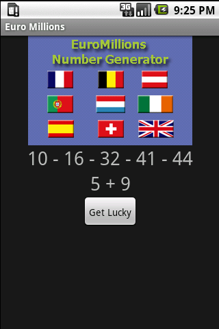 EuroMillions Screen 2