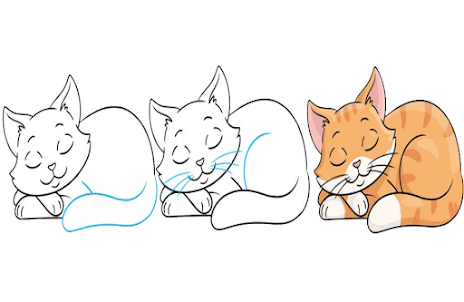 Cách vẽ con mèo