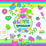 Cover Image of Descargar Rainbow Doodle Lov - Wallpaper  APK