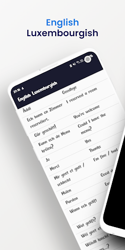 Android application English - Luxembourgish screenshort
