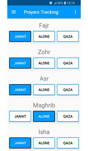 Android application Muslims Prayers / Salah Tracke screenshort