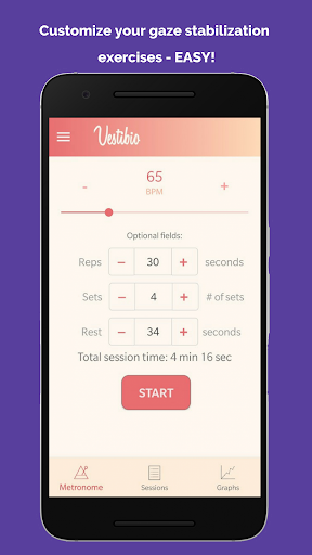 Android application Vestibio - Metronome App for V screenshort