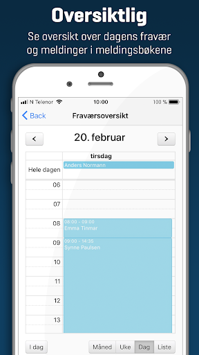 Transponder Meldingsbok Screen 3