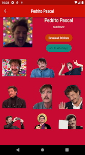 Stickers of Pedro Pascal
