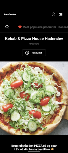 Android application Kebab & Pizza House Haderslev screenshort