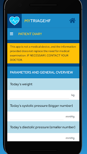 MyTriageHF Screen 2