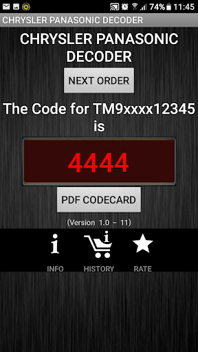 CHRYSLER TM9-Serial Decoder Screen 2