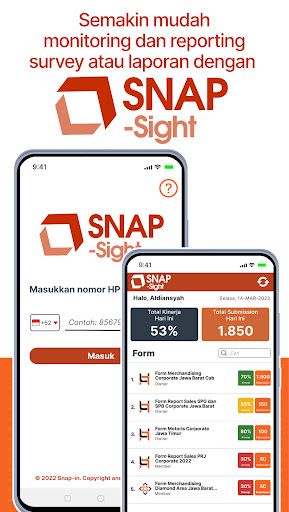 Android application SNAP-Sight screenshort