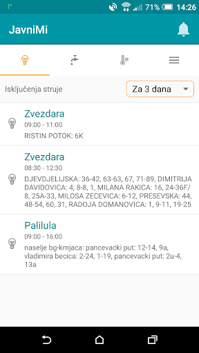 Javni Mi isključenja Screen 3