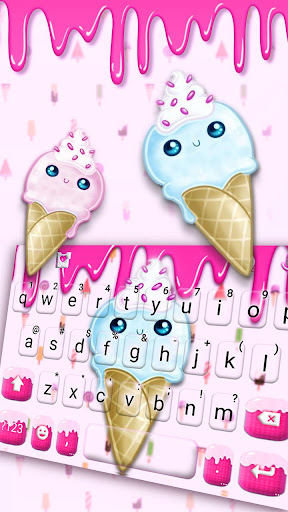 Cute Pinky Food Keyboard Theme Screen 2