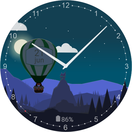 Clock Face Landscape Screen 3