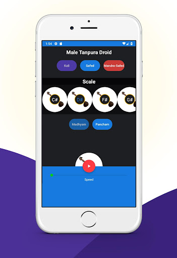 Android application Male Tanpura Droid 3 screenshort