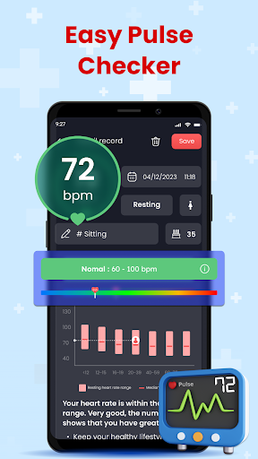 Heart Rate Monitor - Pulse App Screen 2