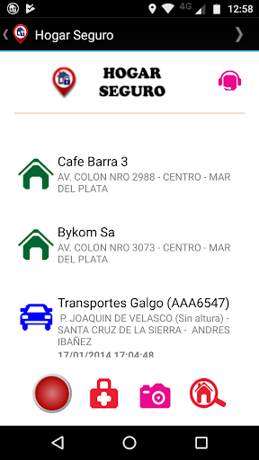 Android application Hogar Seguro screenshort