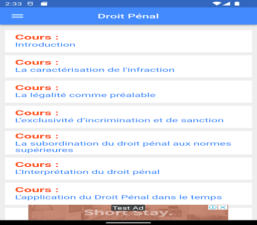 Cours de Droit Pénal
