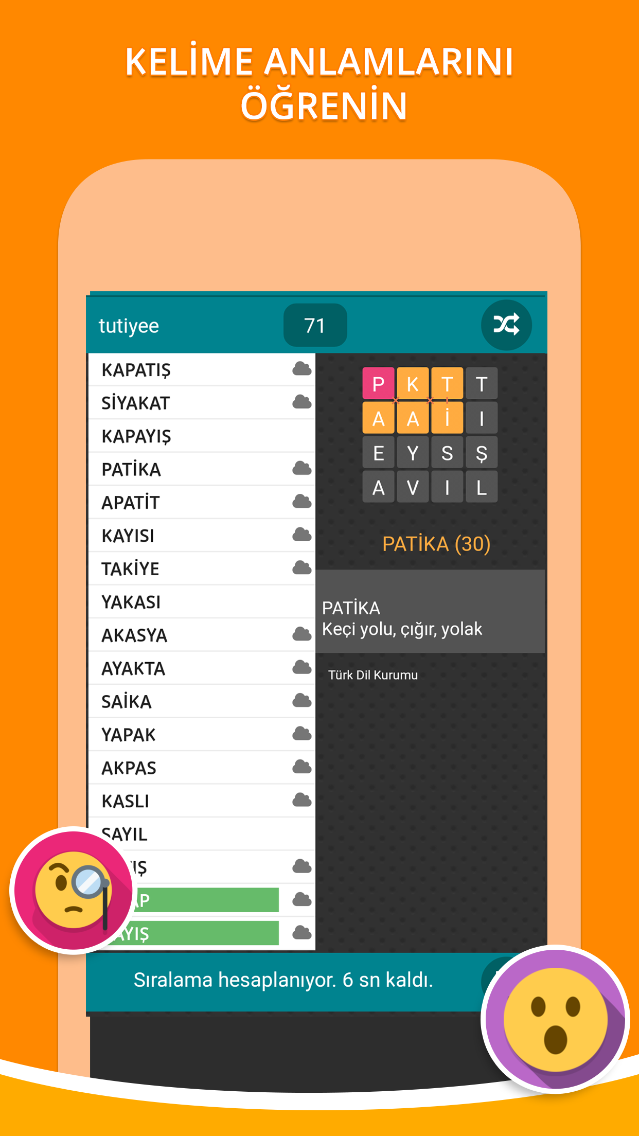 Android application Kelime Bul screenshort